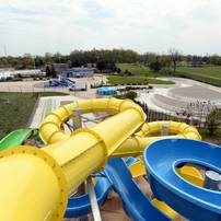 A new waterside feature, called Plunge Peak, includes two twisty slides and one long slide with an option for the park to add a fourth. Melanie Maxwell I AnnArbor.com